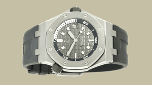 AP Royal Oak Diver Grau Hintergrund ist helles braun