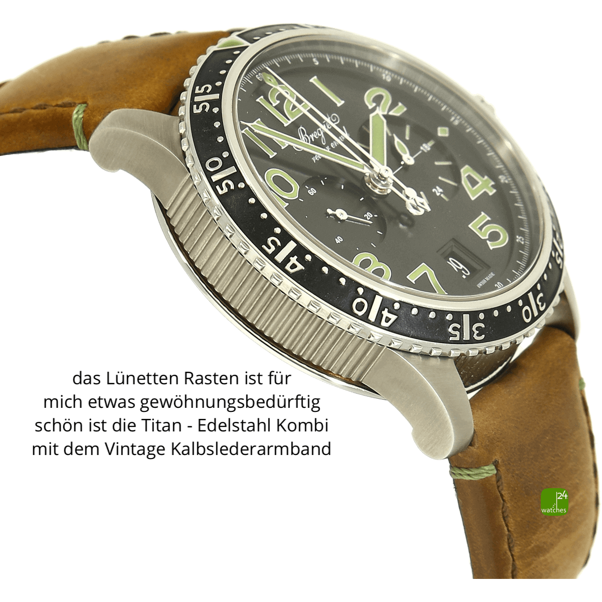 Breguet Typ XXI lim gruen 3815TI Gehaeuse links