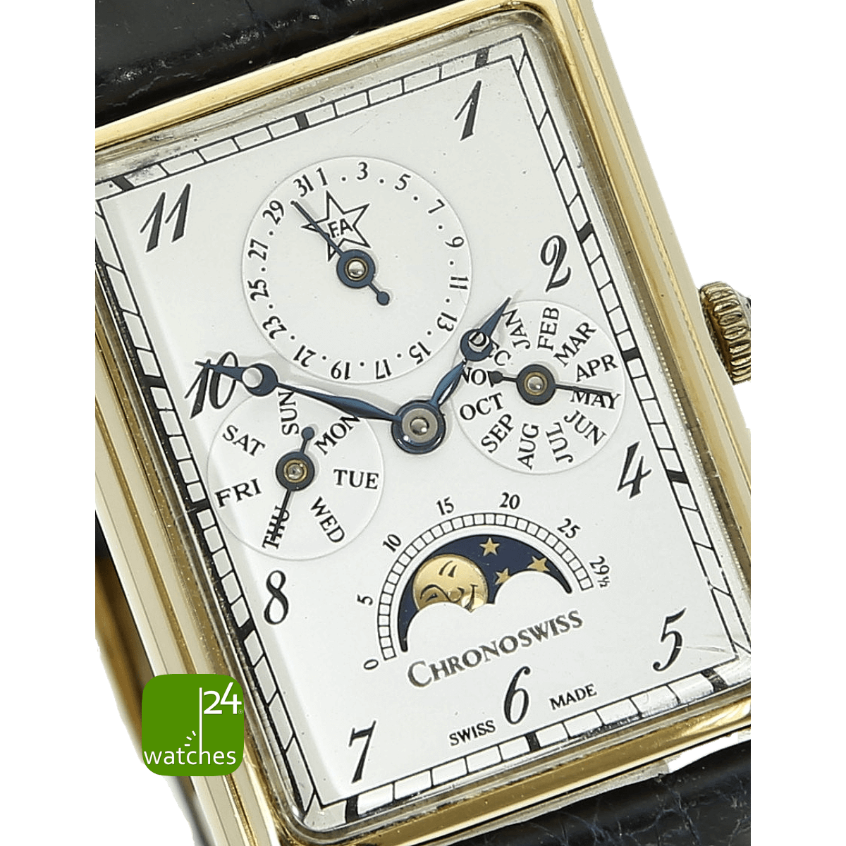 Chronoswiss Vollkalender Mond Zifferblatt
