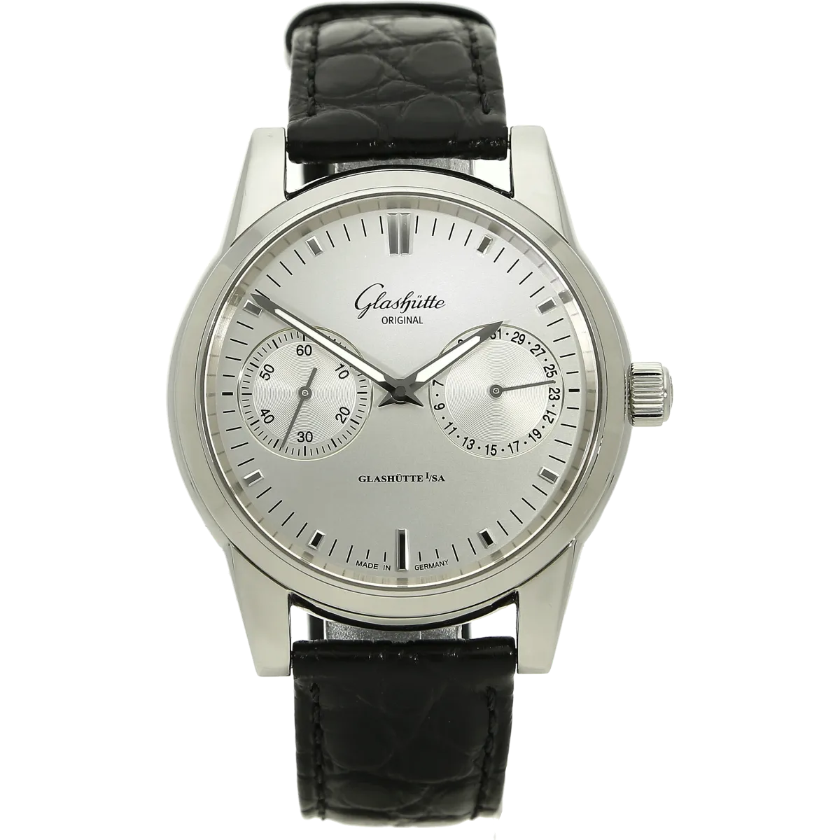 Glashuette Zeigerdatum stand