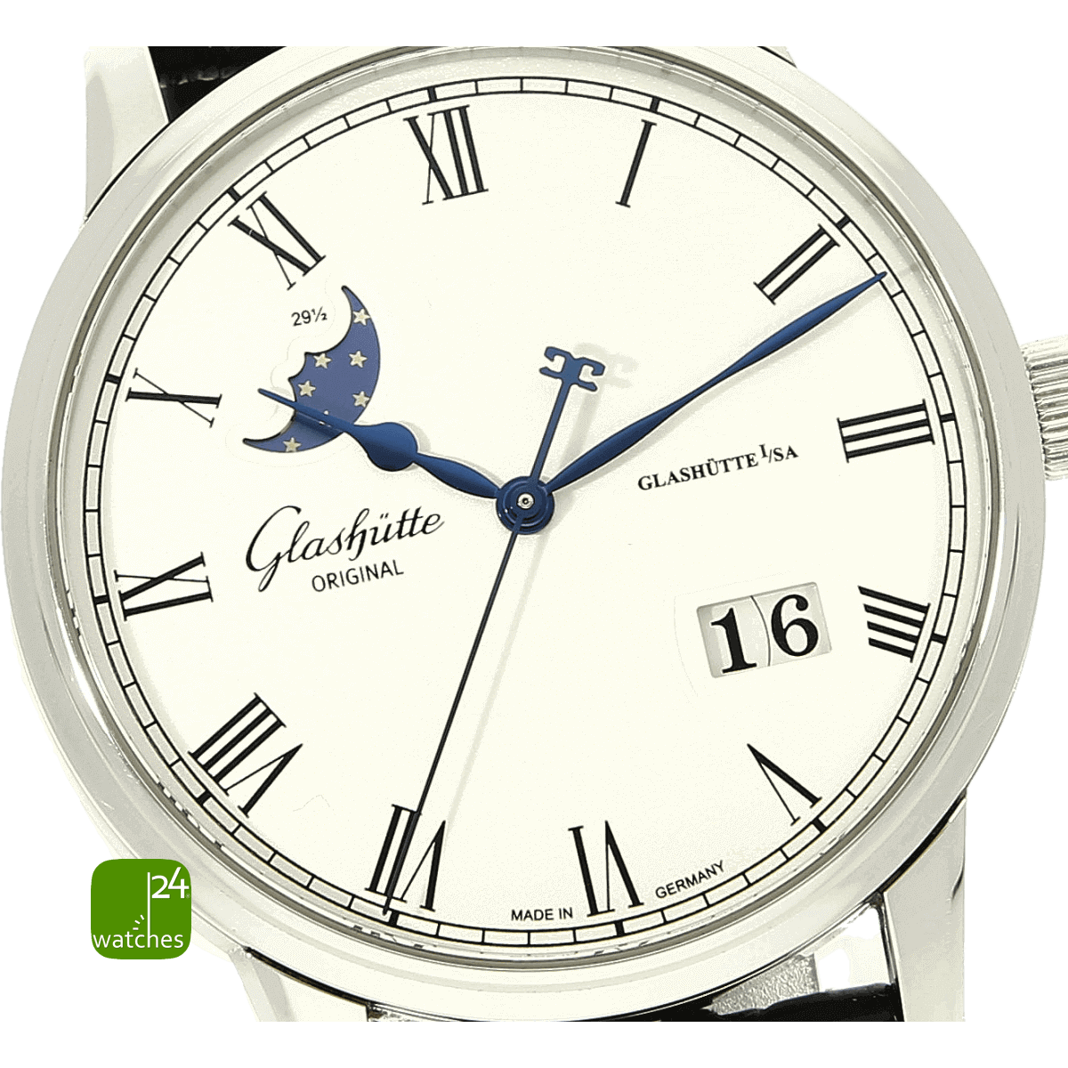 Glashütte Original Senator Panoramadatum römische Ziffern