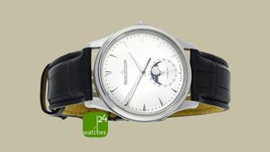 jaeger-lecoultre-master-serie-liegend-vor-braunem-hintergrund