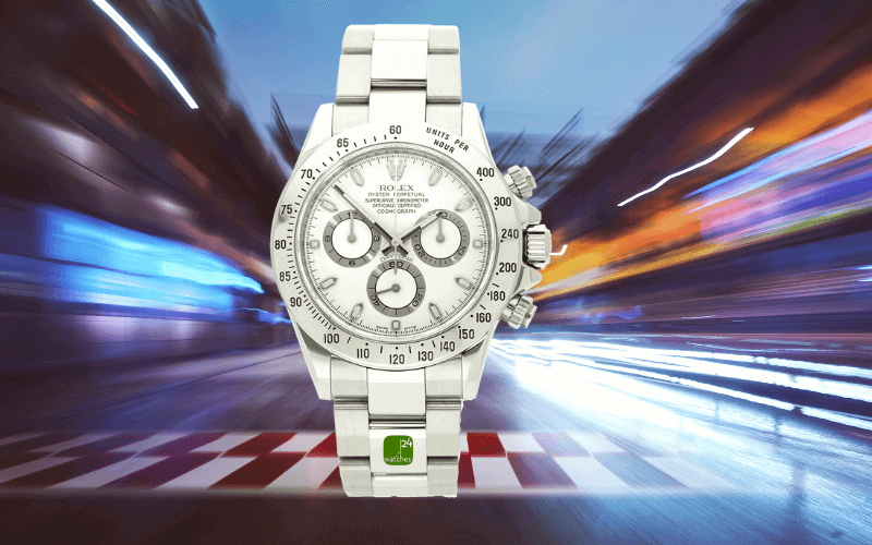 Rolex Daytona stehen in der Rennumgebung