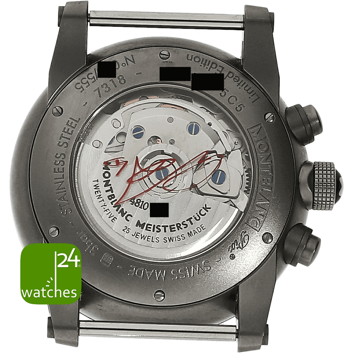 gebrauchte Montblanc Timewalker Gehäuseboden mit Sticker