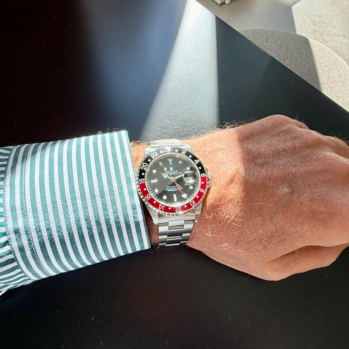 Rolex GMT Master 2 16710 Coke am Arm 3