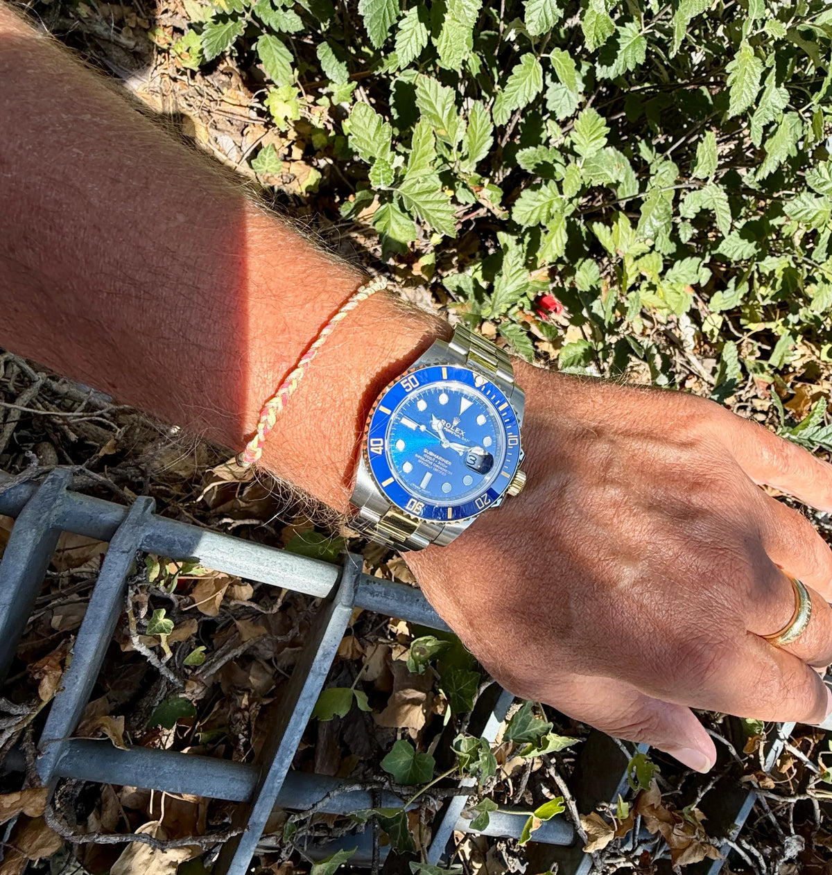 Rolex Submariner St Go blau 116613LB am Arm