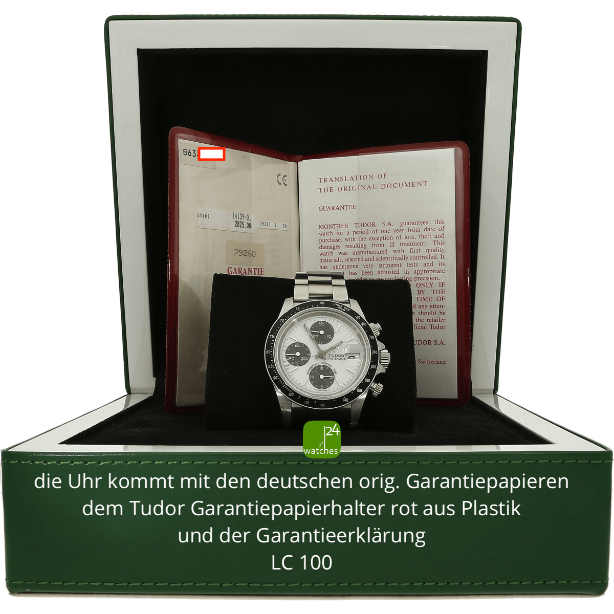 Tudor Oysterdate Panda Emaille in der Box mit Pap.