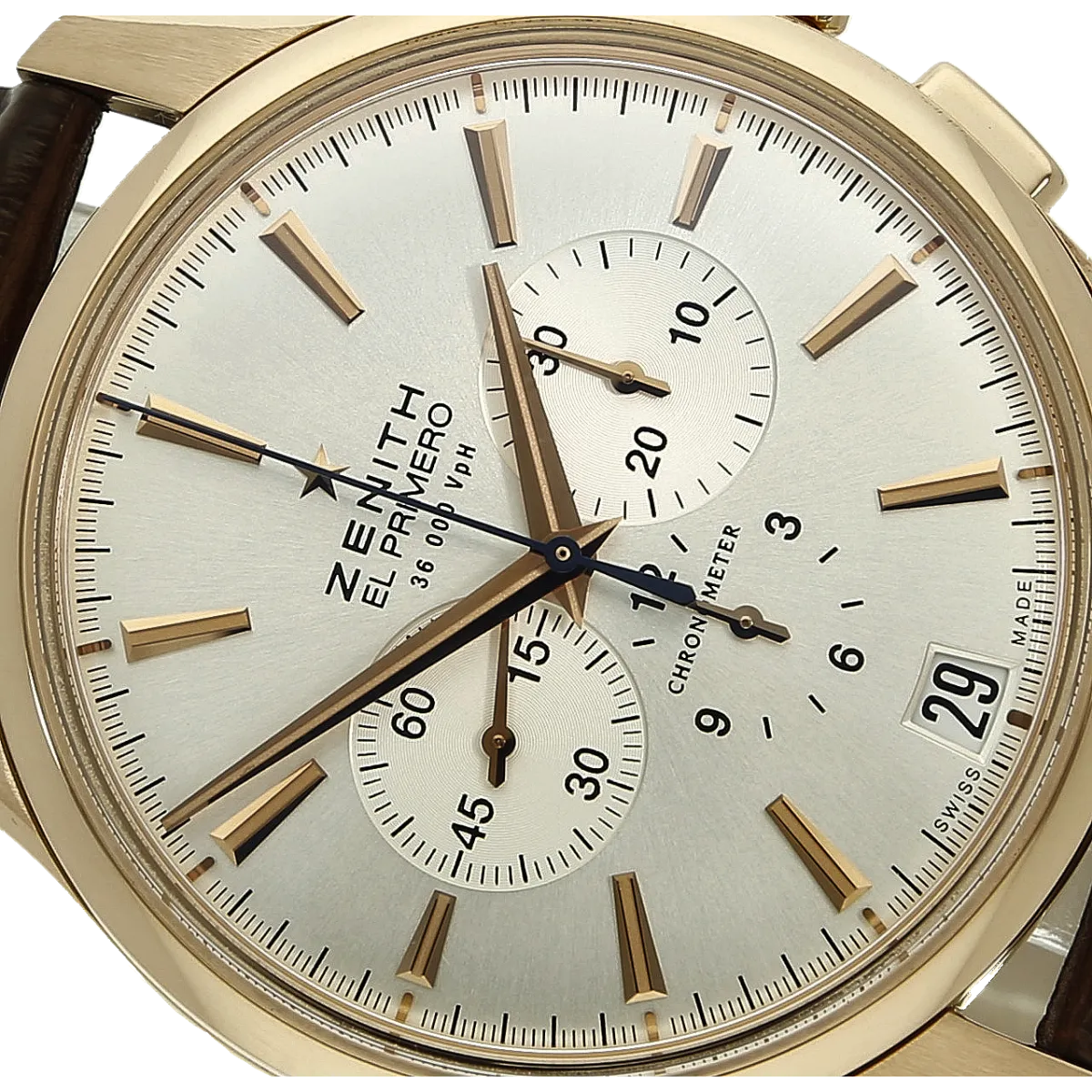 Zenith el Primero Captain Rotgold Zifferblatt