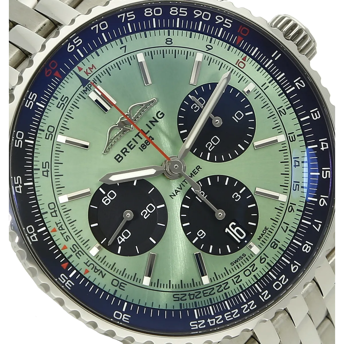 Breitling Navitimer 43 gruen Zifferblatt