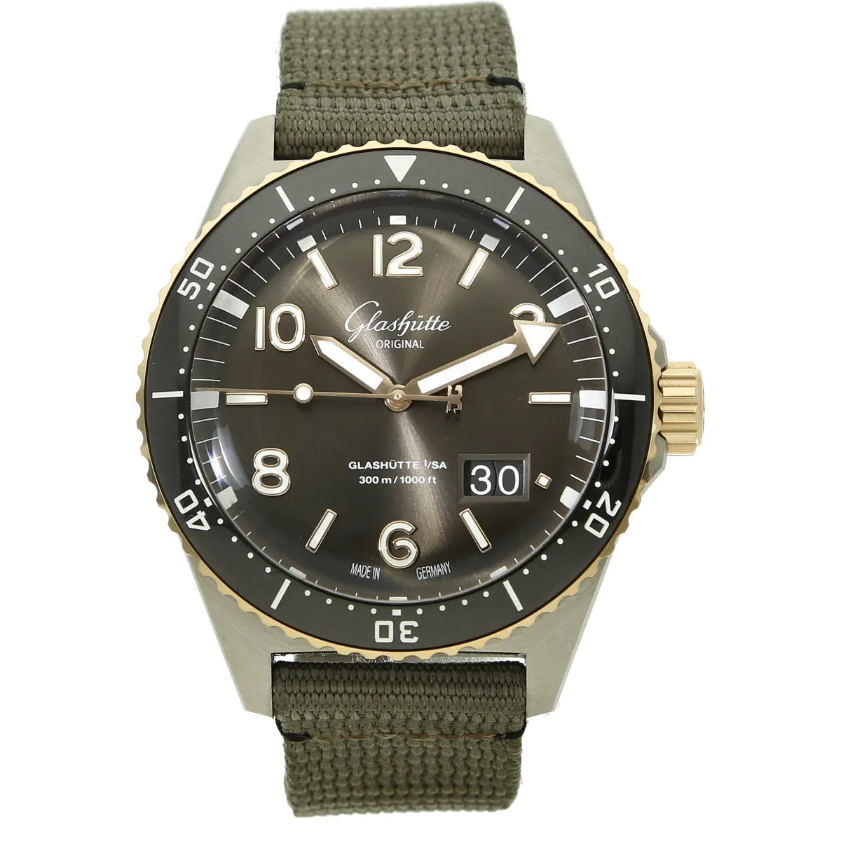 Glashütte Original Sea Q Grossdatum Stahl Rotgold