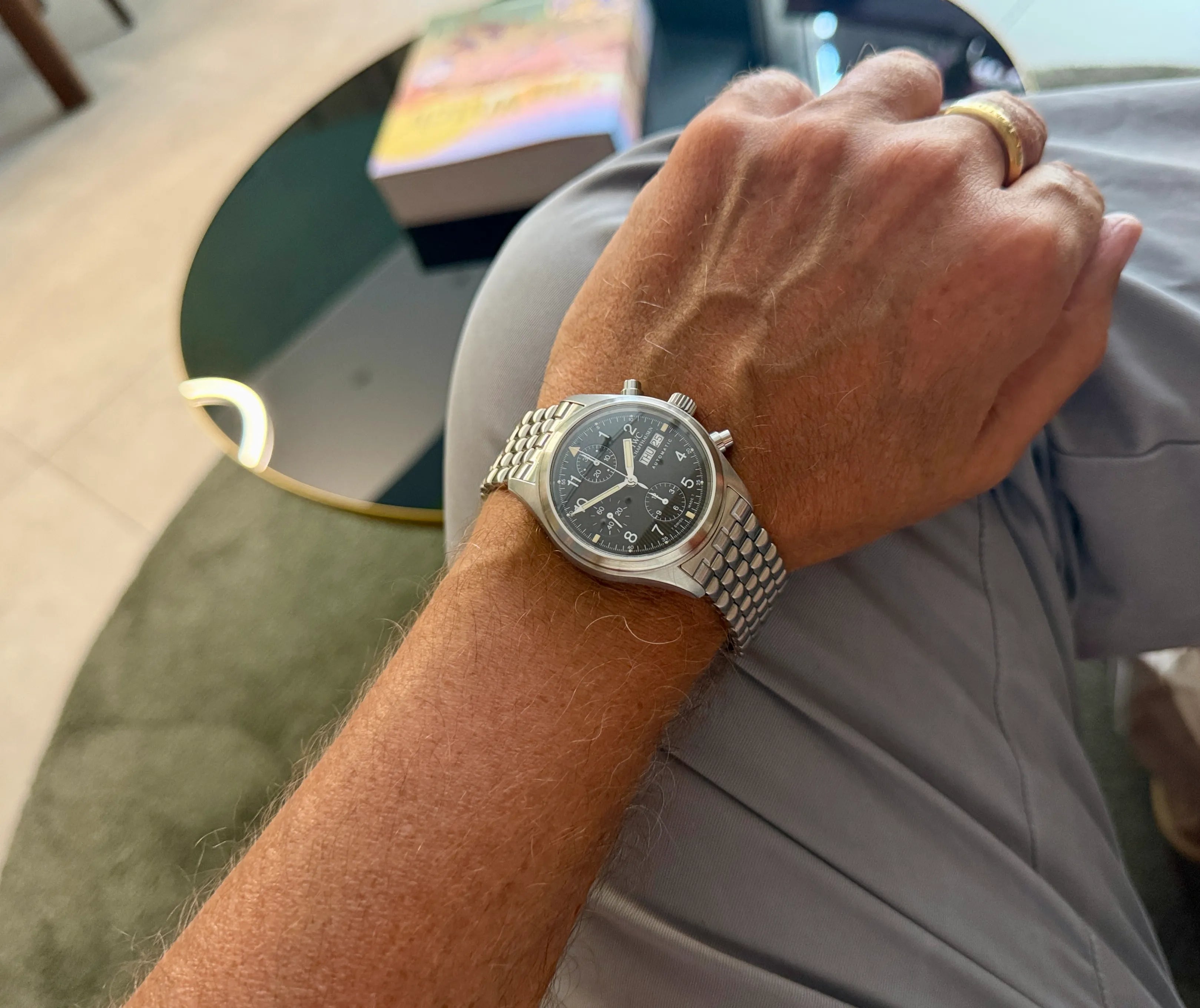 IWC Flieger Chrono 3706 am Arm 2