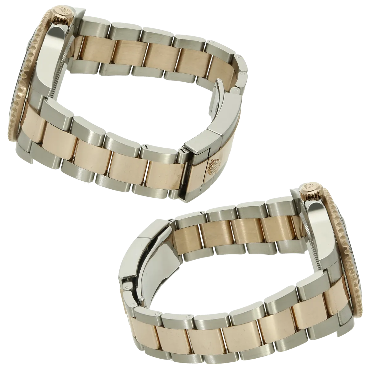 Rolex GMT Stahl Rotgold Armband links rechts