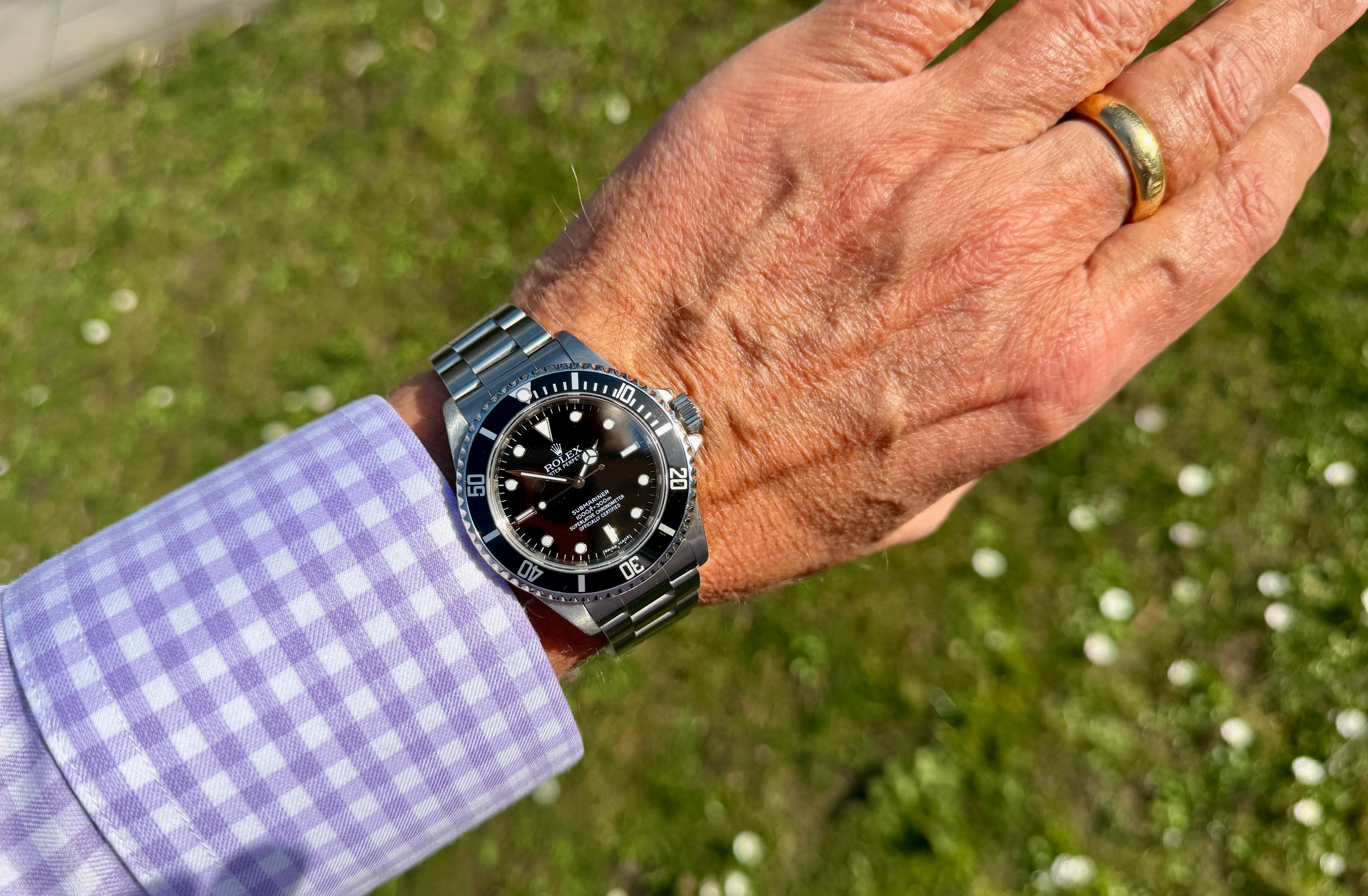 Rolex No Date Submariner 4-liner am Arm