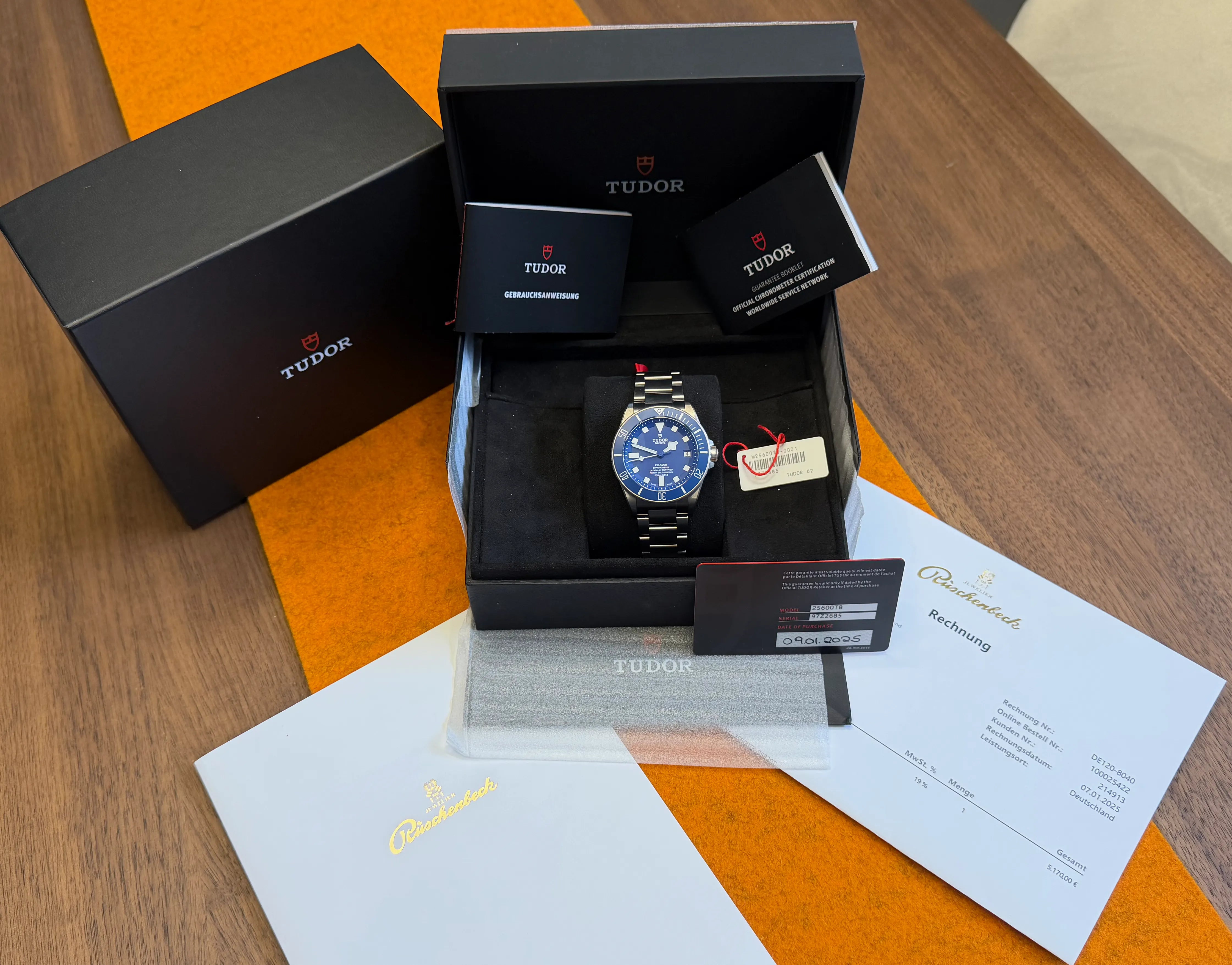 Tudor Pelagos 25600 TB mit Papieren