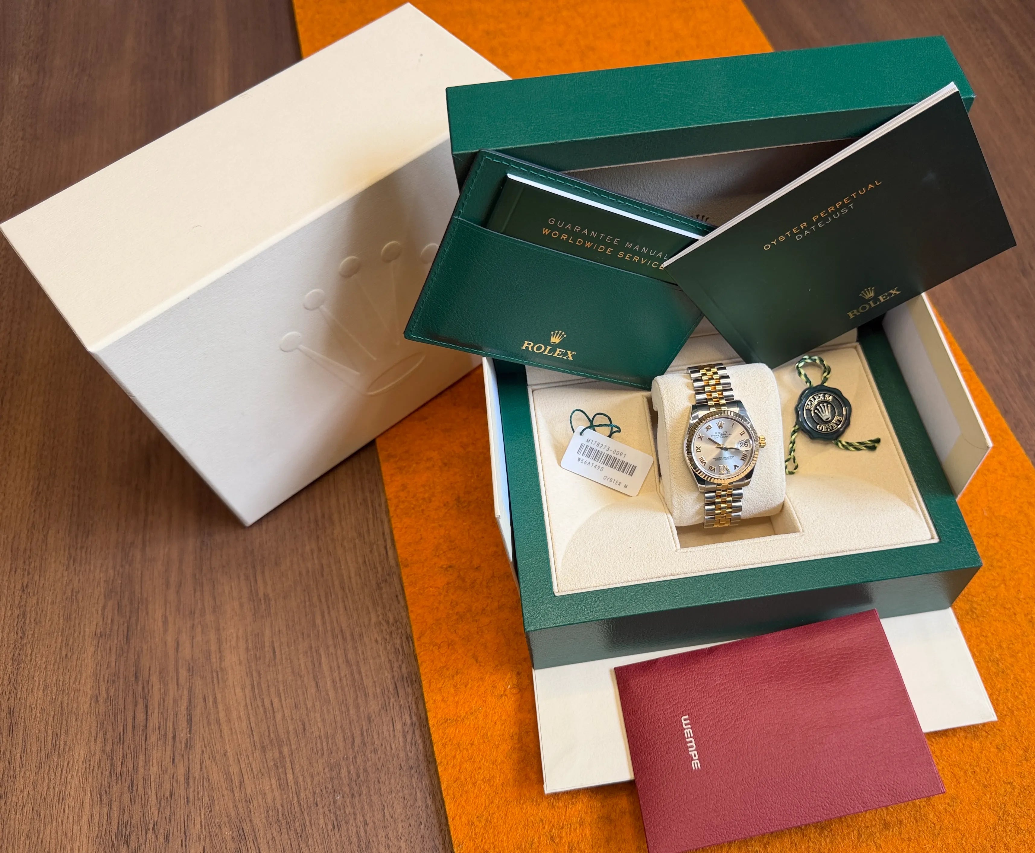 Rolex Dj 31 178273 orig. Dia Blatt in der Box