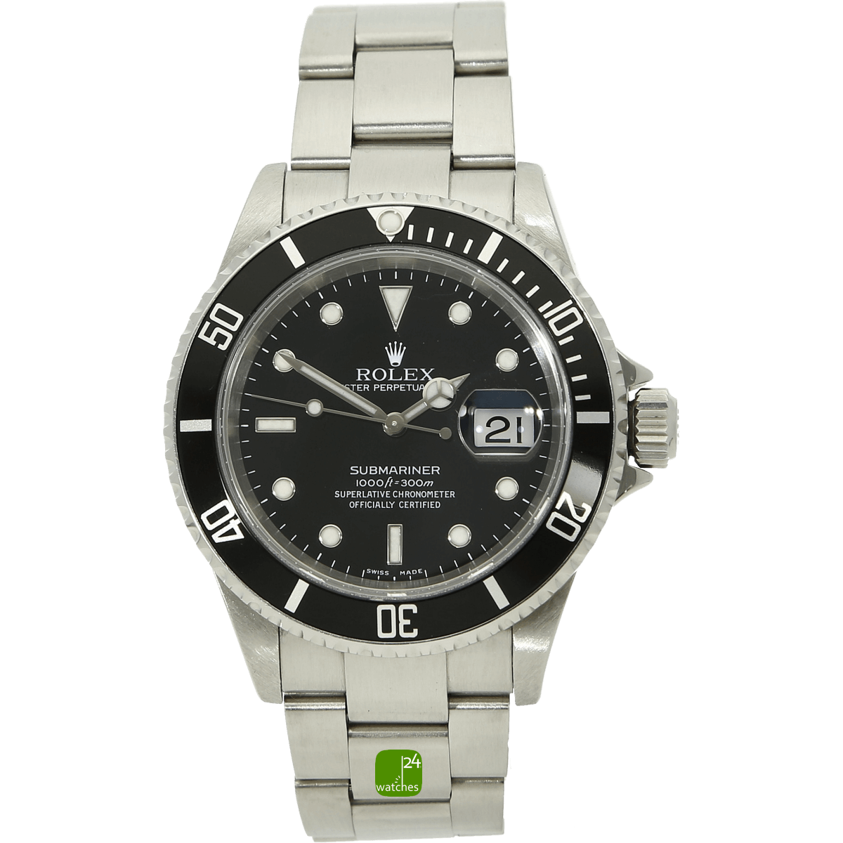 Rolex Submariner Datum Stahl stehend
