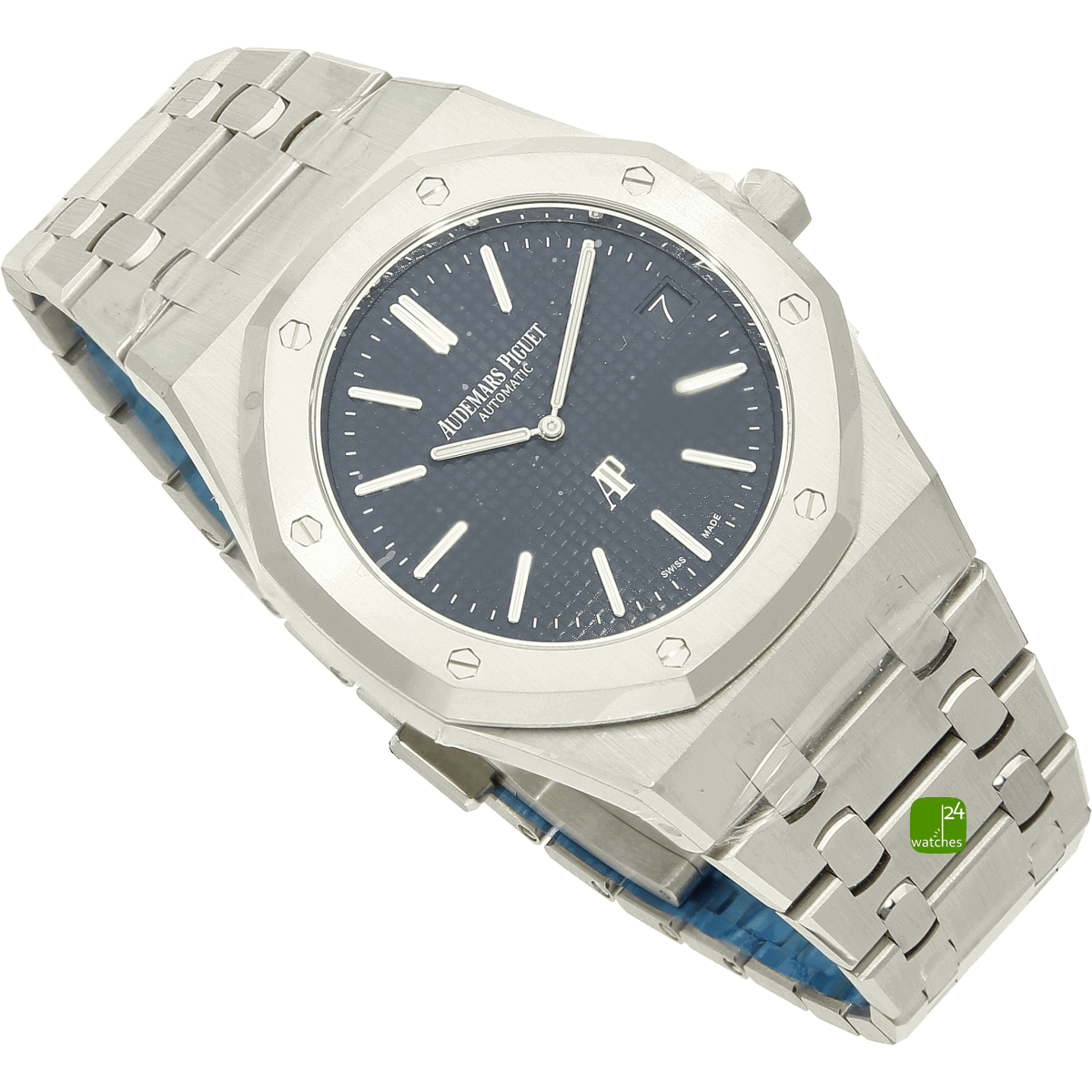 Audemars Piguet Royal Oak blue 15202 halb liegend