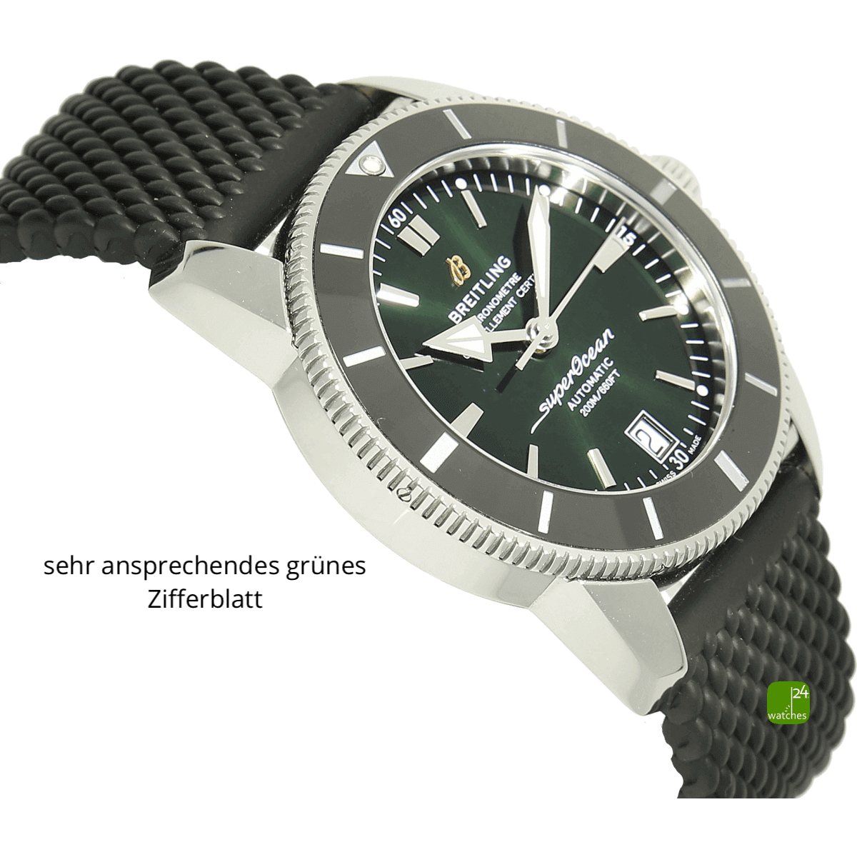 Breitling Superocean Heritage grün 42 Gehaeuse links