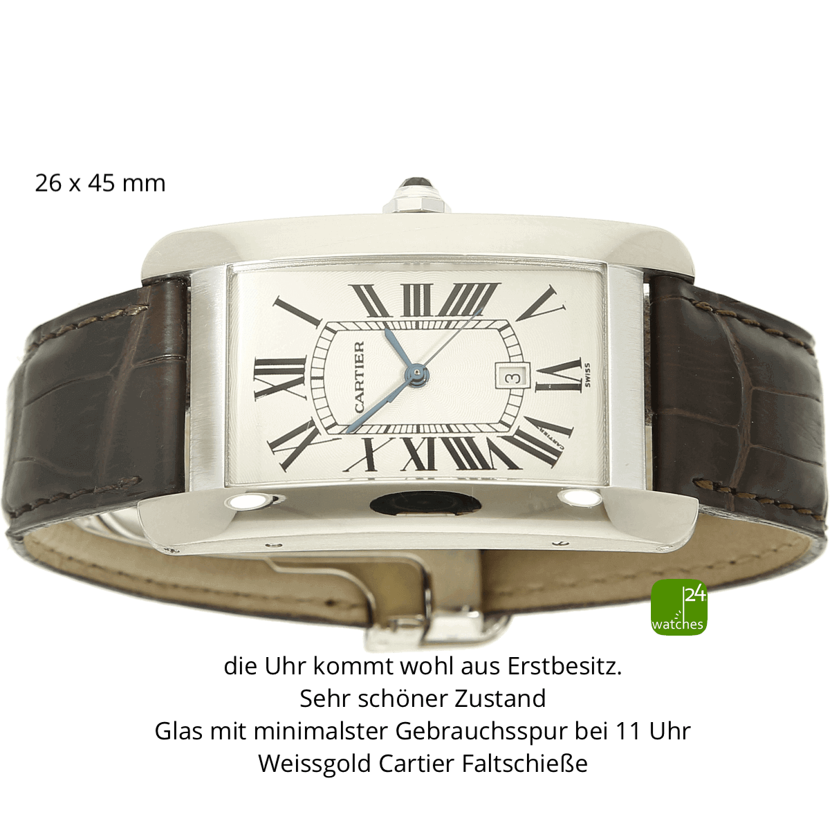 Cartier Tank Americaine 1741 liegend