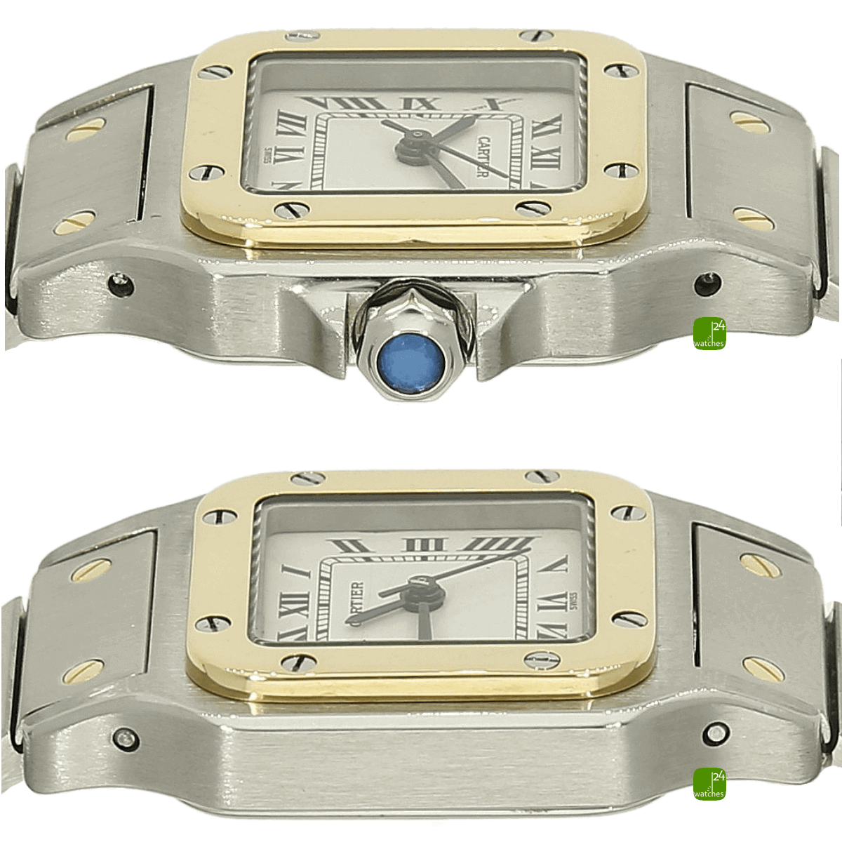 Cartier Santos Lady Stahl Gold Auto. Gehaeuse 3 9