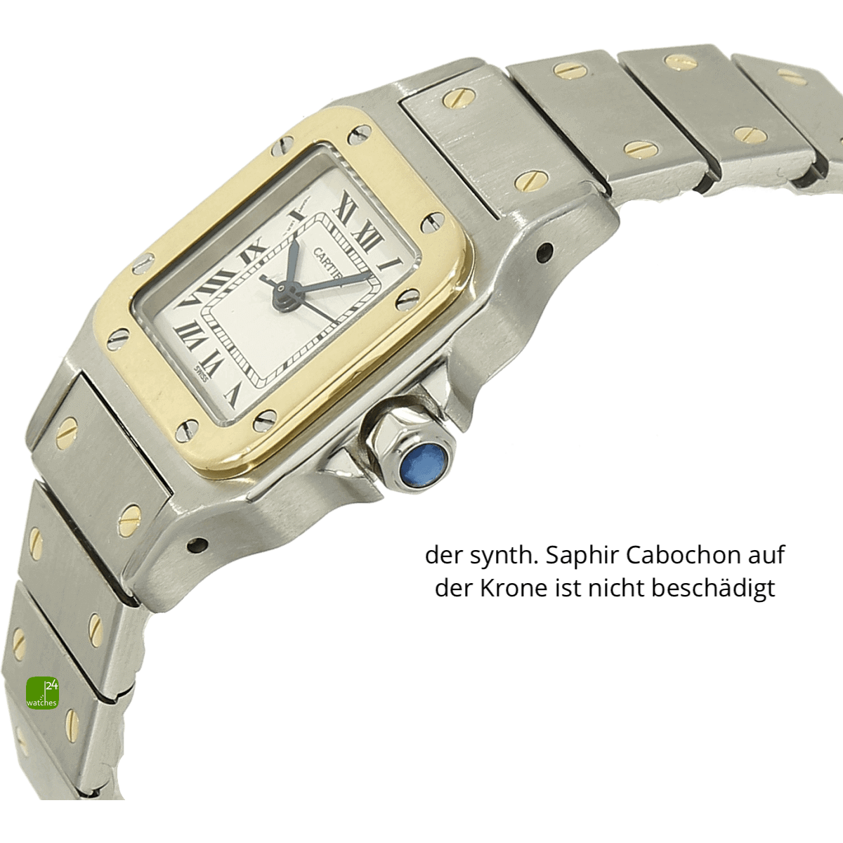 Cartier Santos Lady Stahl Gold Auto. Gehaeuse rechts