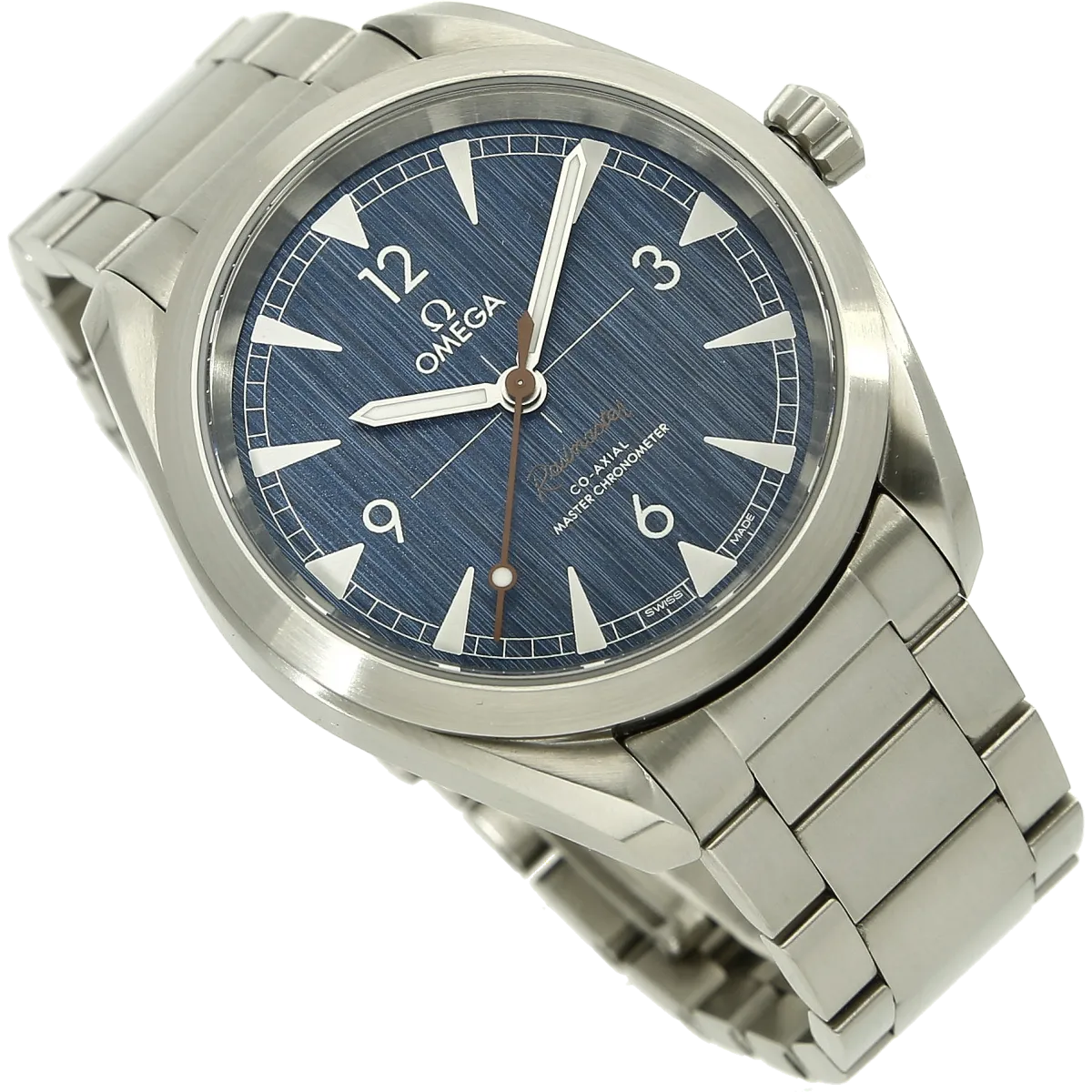 Omega Railmaster 40 Jeans halb liegend