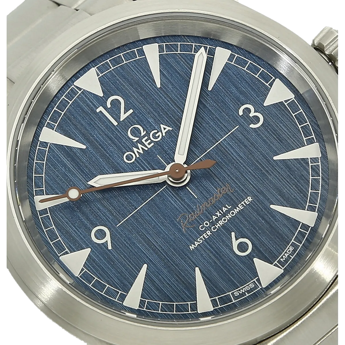 Omega Railmaster 40 Jeans Zifferblatt