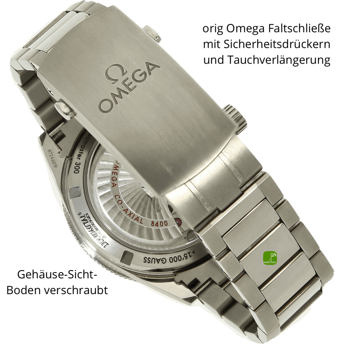 Omega Seamster 300 Titan blau Schliesse zu