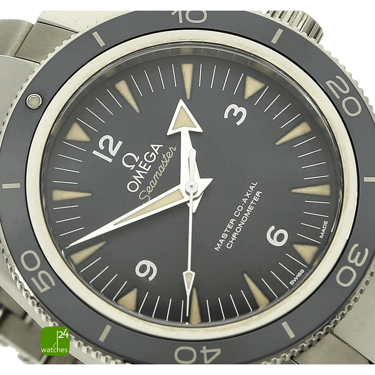 Omega Seamster 300 Titan blau Zifferblatt