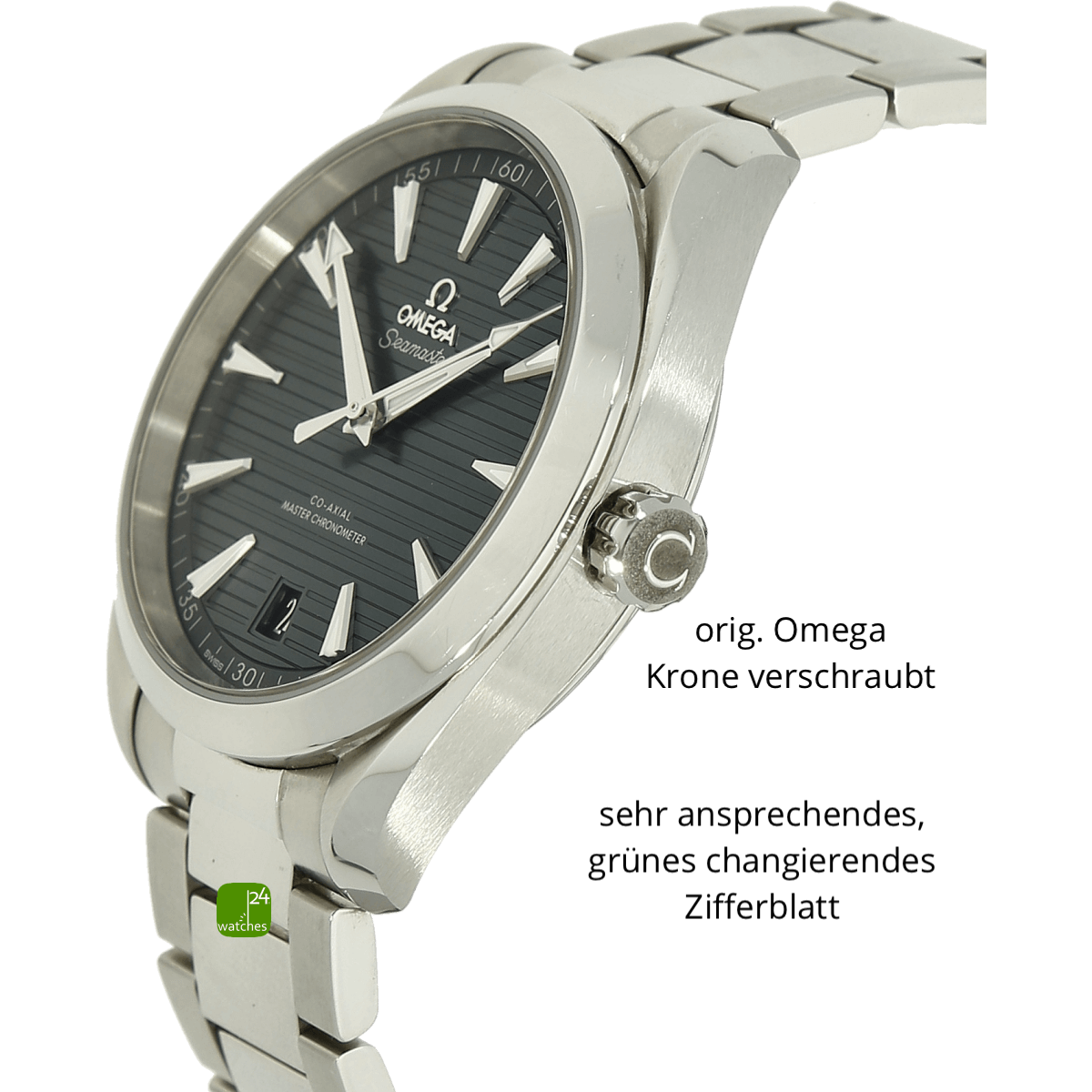 Seamaster Aqua Terra gruen Gehaeuse rechts