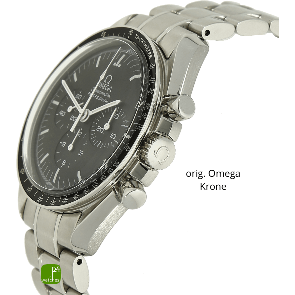 gebrauchte Omega Speedmaster Moon watch Gehaeuse rechts