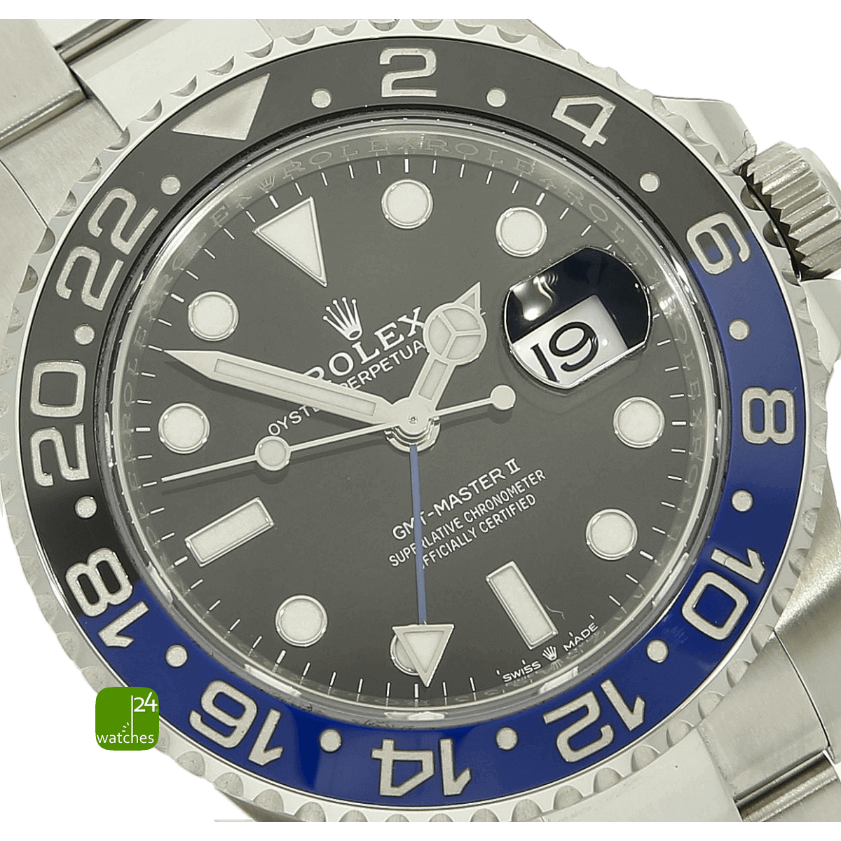 Rolex GMT Master Batman Zifferblatt