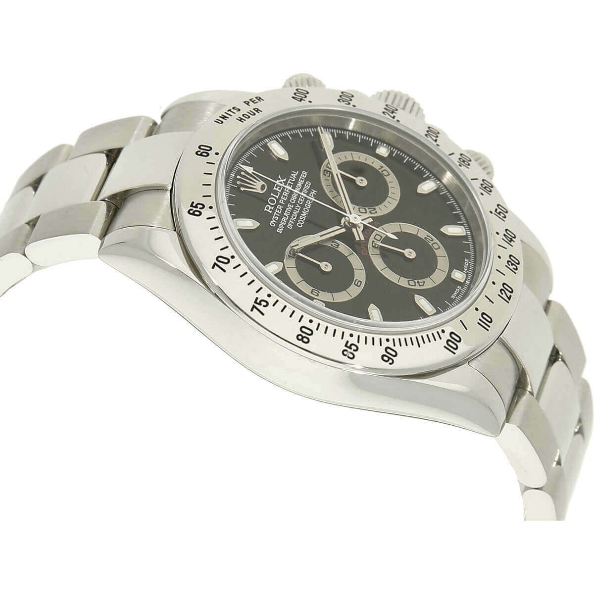 Rolex Daytona 116520 schwarz Gehaeuse links