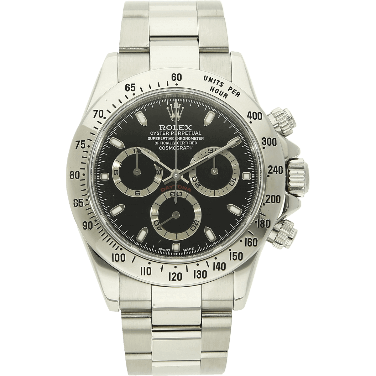 Rolex Daytona 116520 schwarz stehend
