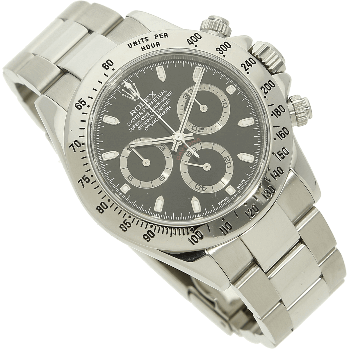 Rolex Daytona 116520 schwarz halb liegend