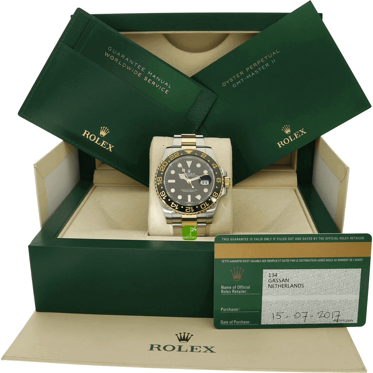 Rolex GMT 116173 Stahl Gold mit Garantiekarte