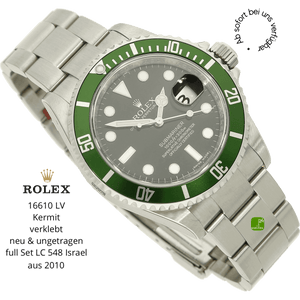 Rolex Submariner Kermit 16610LV halb liegend