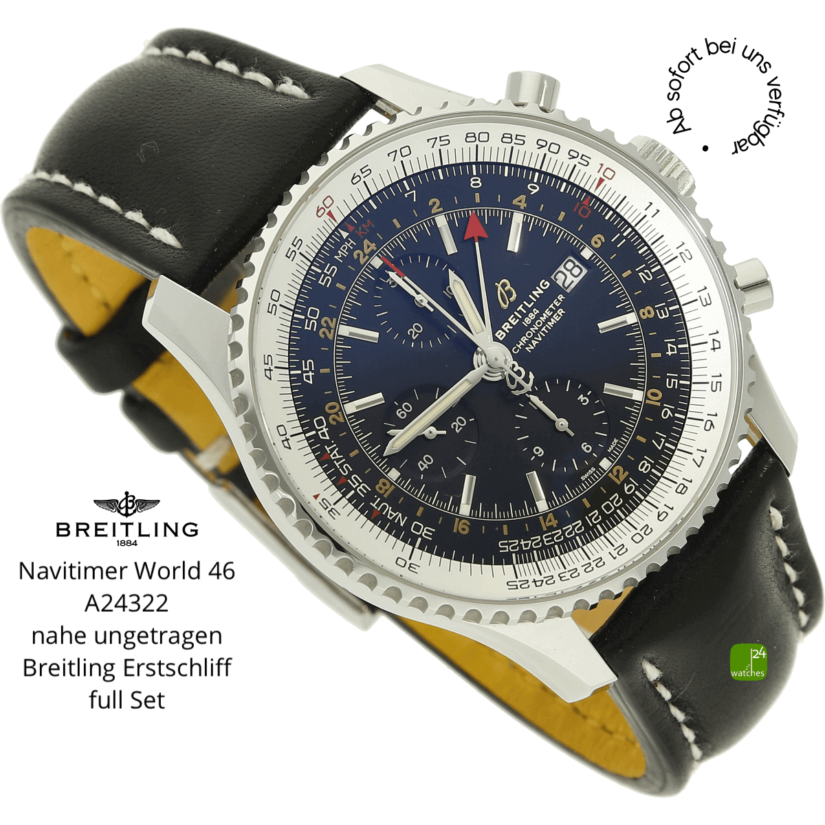 Breitling Navitimer World A24322 halb liegend