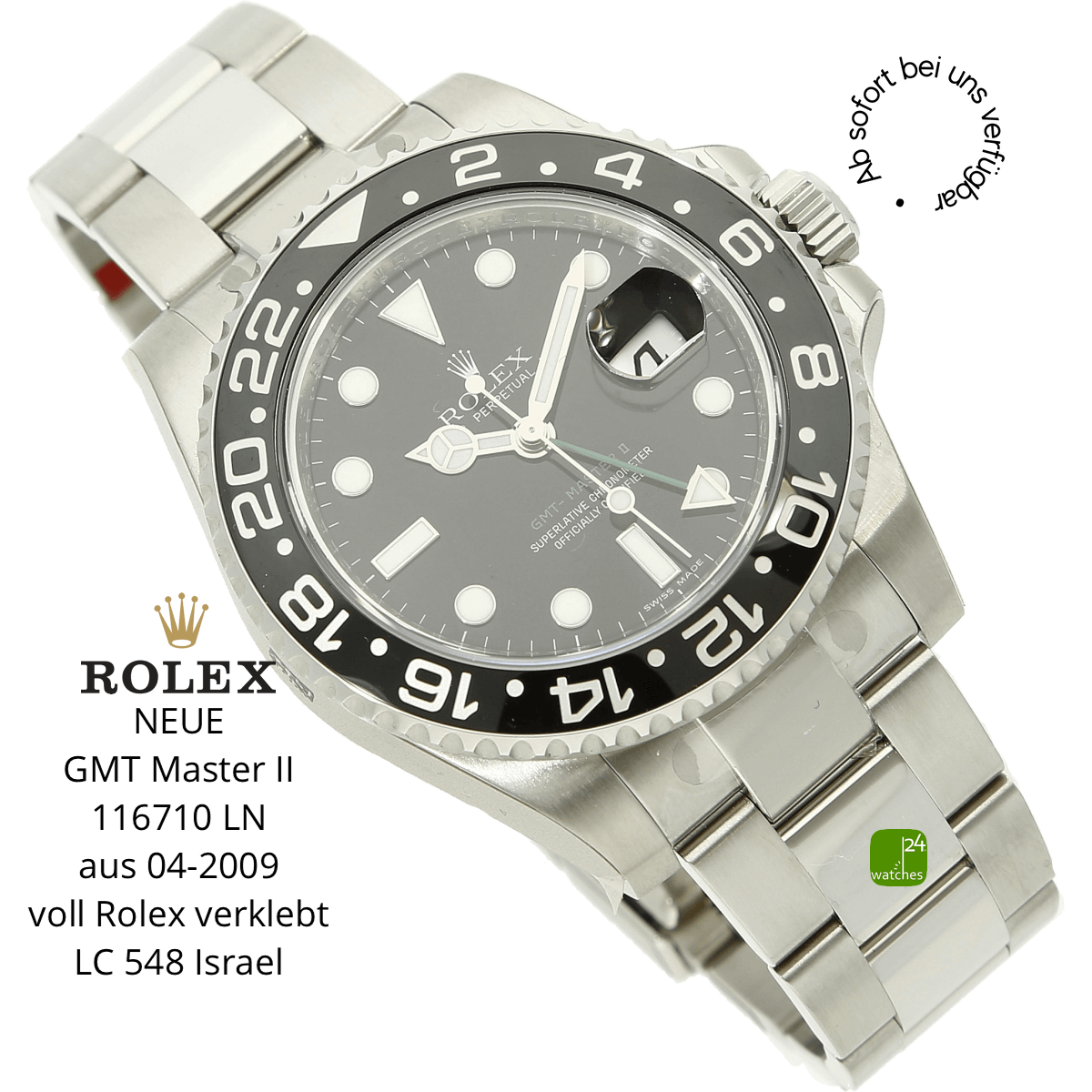 Rolex GMT 116710 neu halb liegend