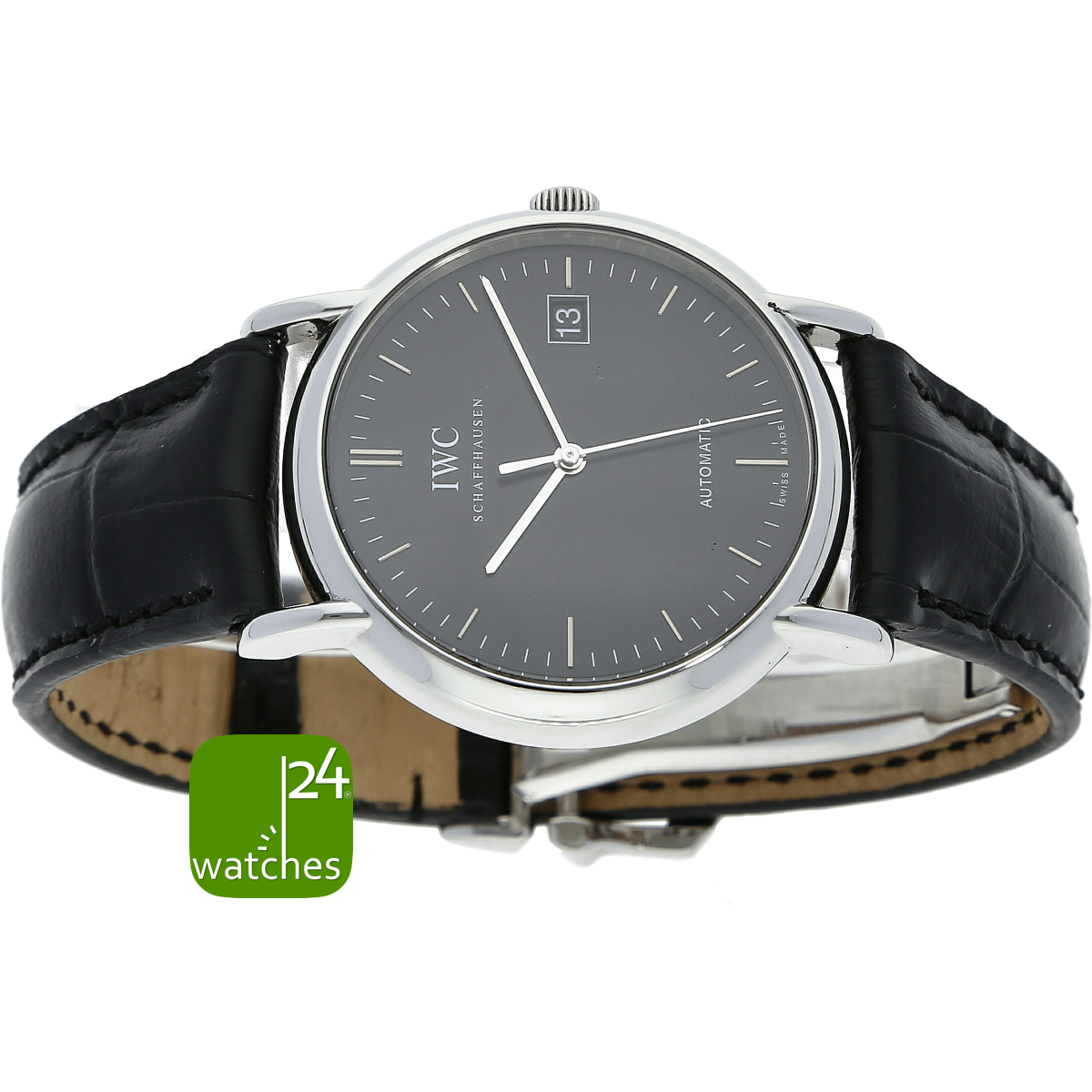 IWC Portofino Automatik 38 mm schwarz 3533 watches24.com