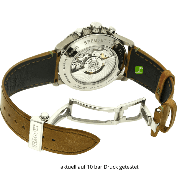 Breguet Typ XXI lim gruen 3815TI Schliesse offen 