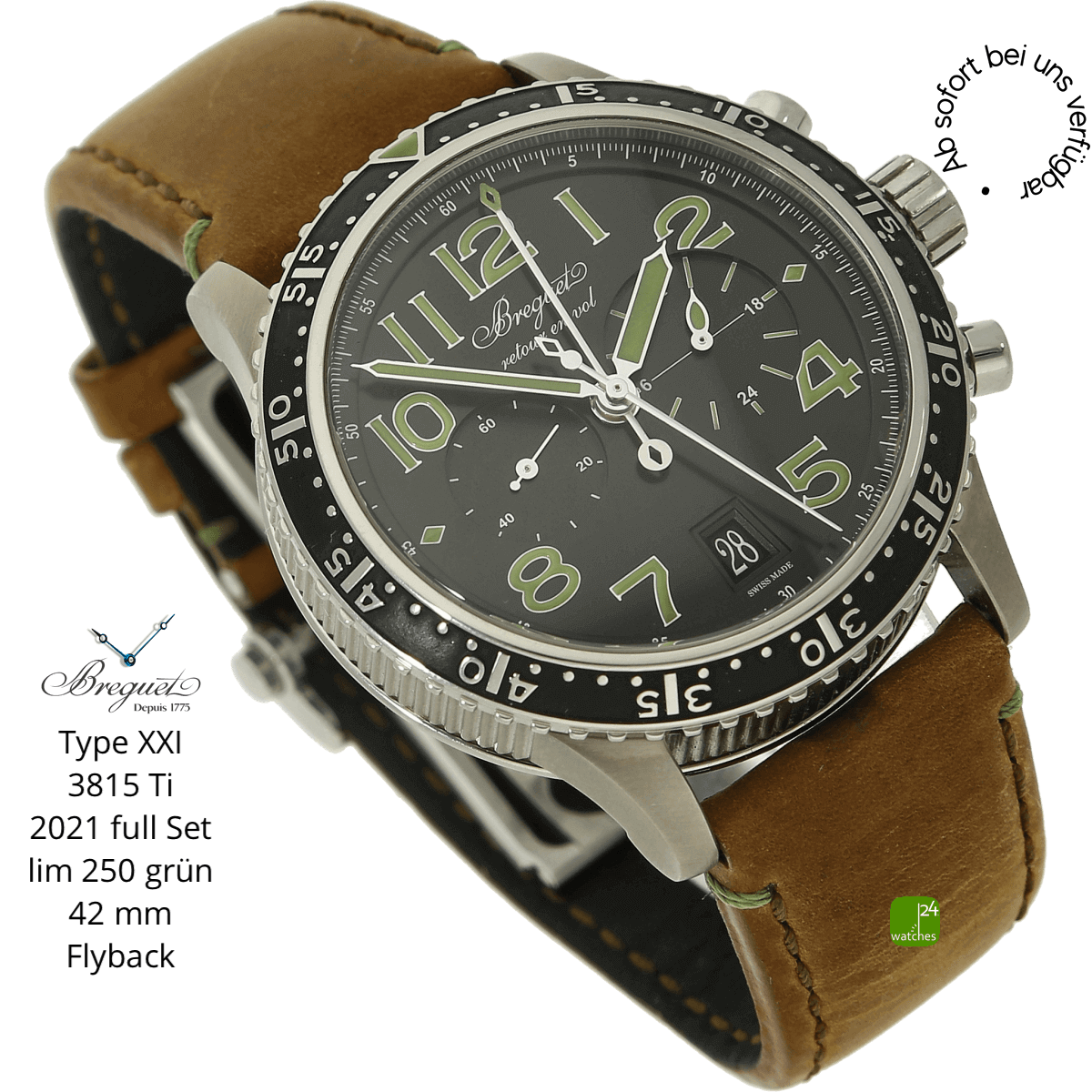 Breguet Typ XXI lim gruen 3815TI halb liegend 