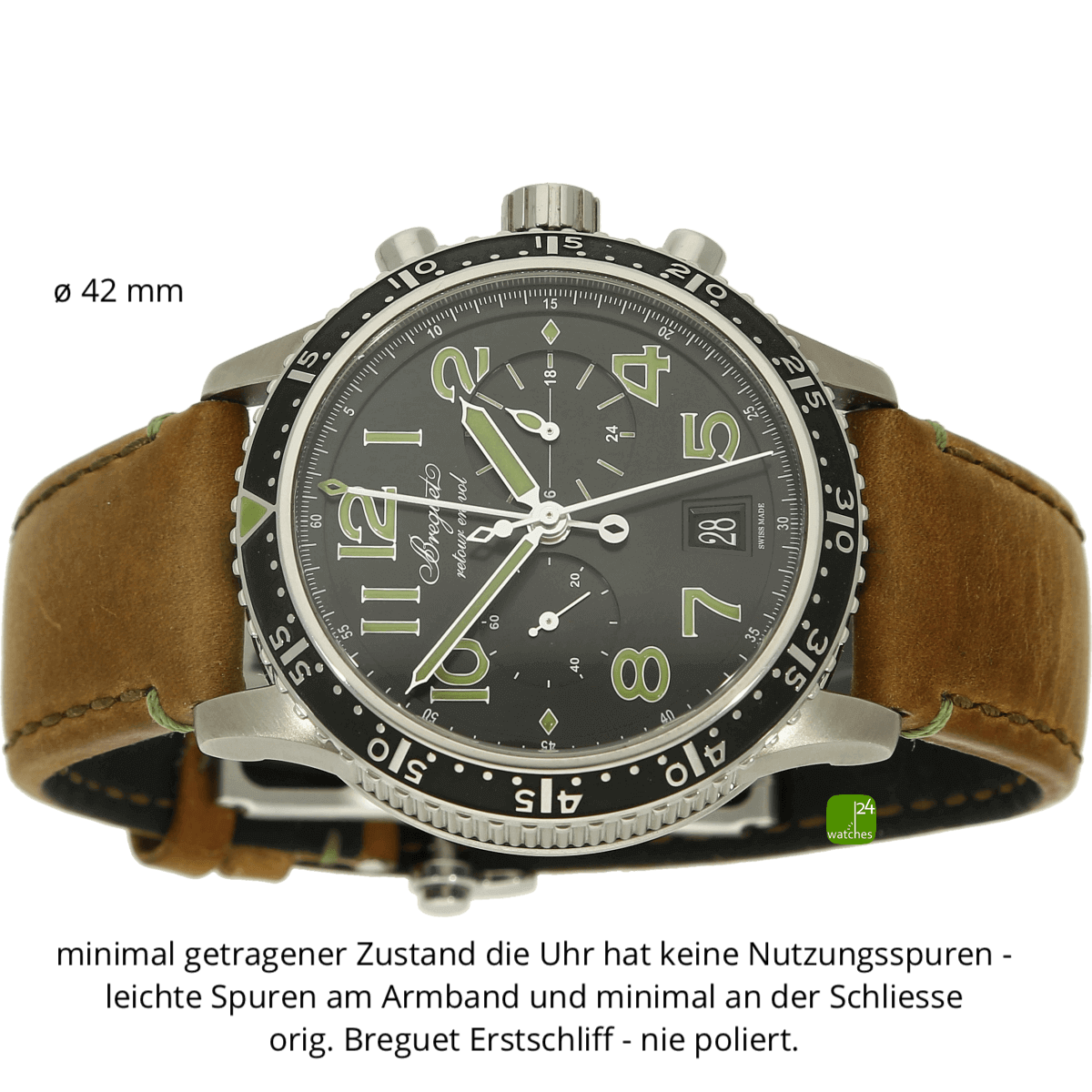 Breguet Typ XXI lim gruen 3815TI liegend 