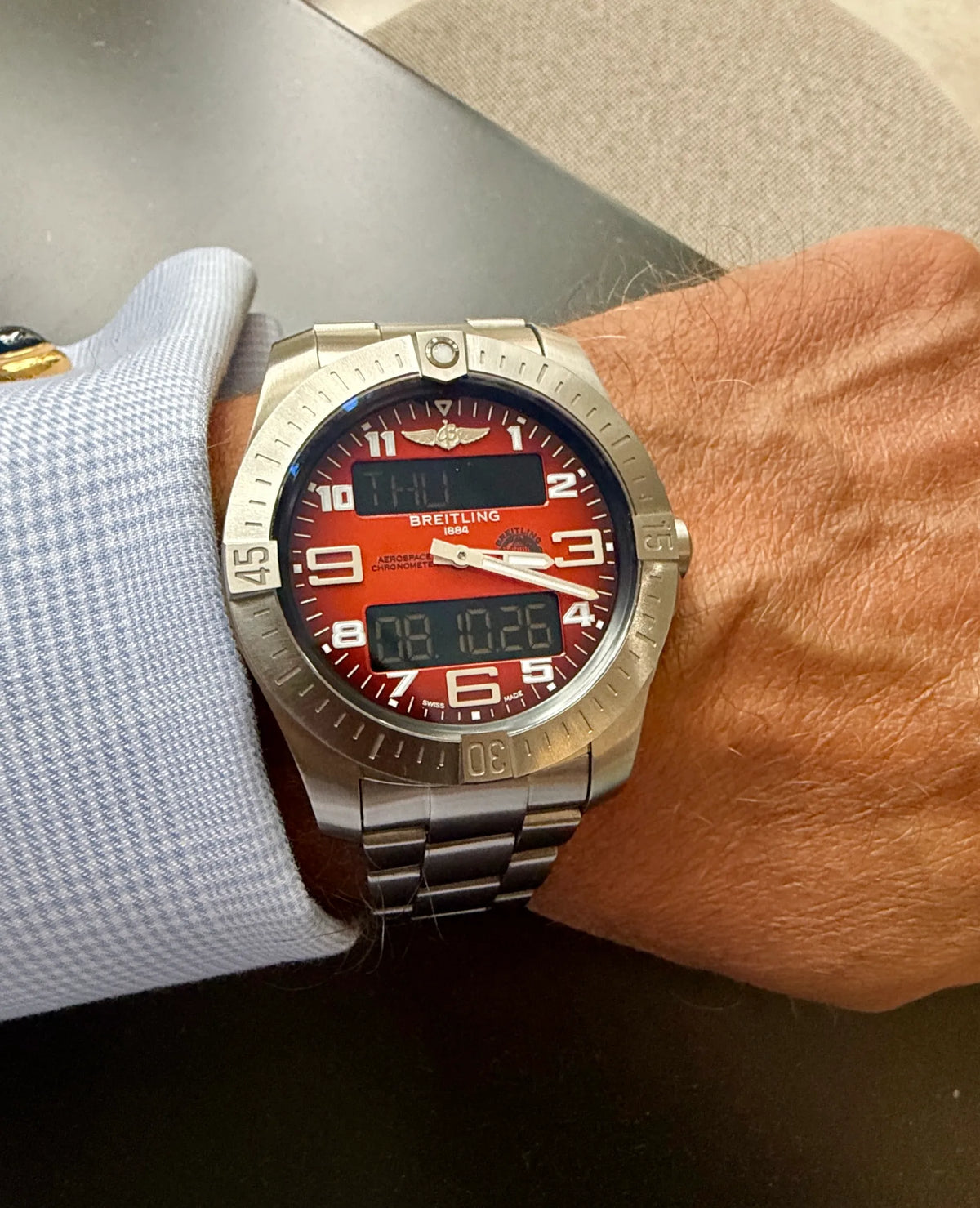 Breitling Aerospace B 70 Orbiter 3  am Arm 3 