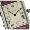 Cartier Tank must gebraucht silber 23x30 mm Zifferblatt