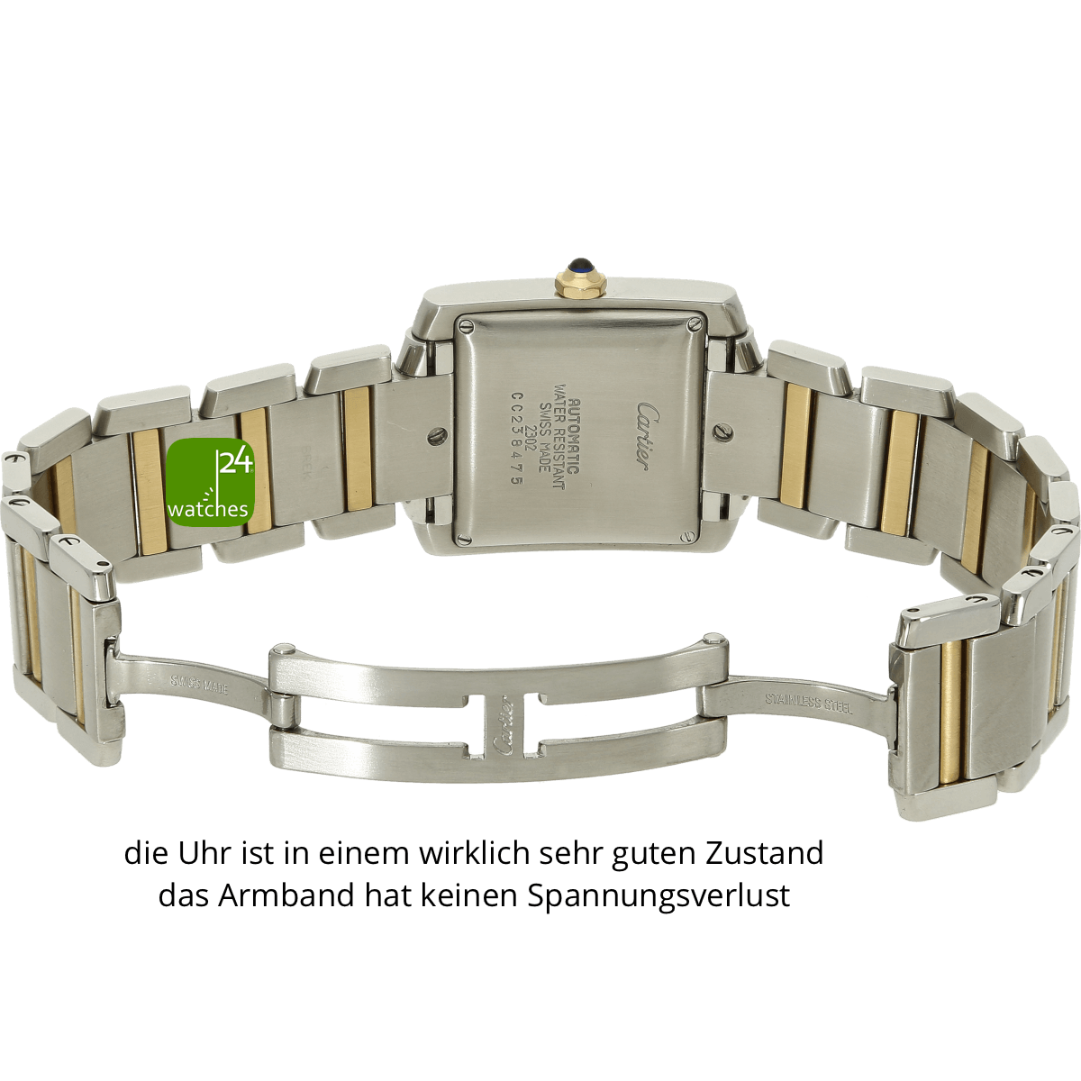 cartier uhr gebraucht tank francaise 3202 schiesse offen