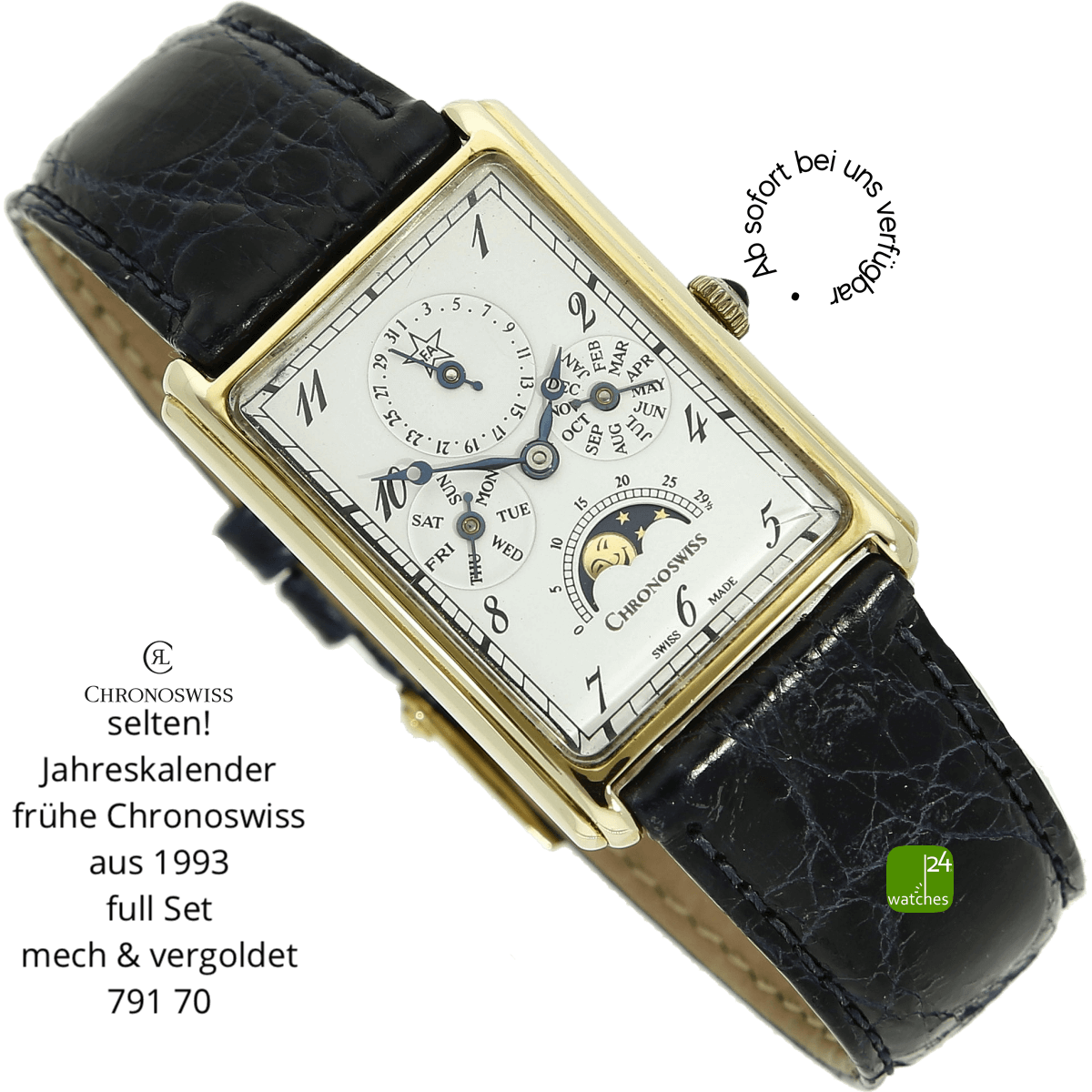 Chronoswiss Vollkalender Mond halb liegend