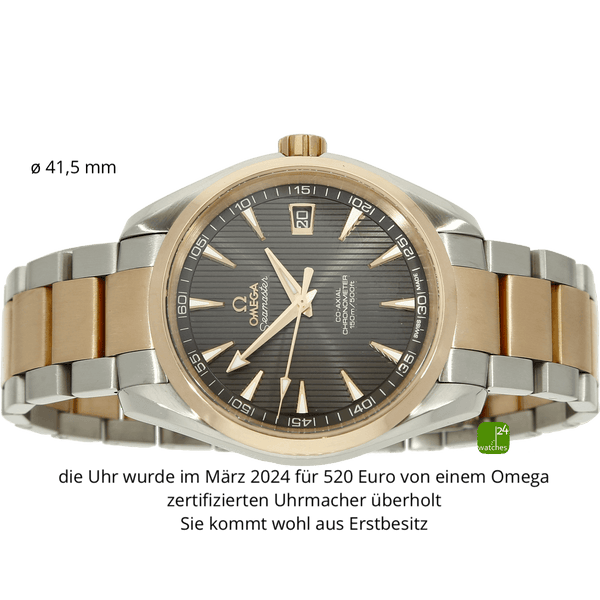 Omega  Aqua Terra 41,5 Stahl Rose liegend