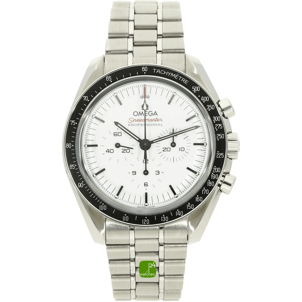 Omega Speedmaster white stehend