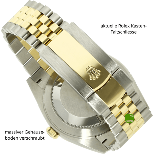 rolex datejust 41 stahl gold jubilee schliesse zu